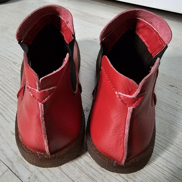 Mordenmiss (Tuo Rui) Chelsea Red Ankle Boots-pull-on- size 7.5 - Picture 10 of 12